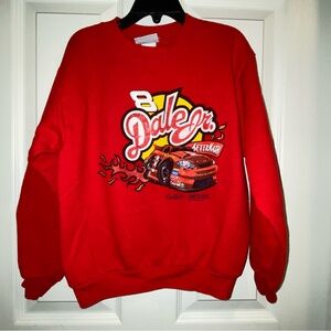 Vintage Girls 6/7 Red Dale Earnhardt Jr. NASCAR crewneck